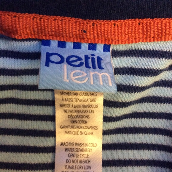 Petit Lem striped 100% cotton baby sweater 3M - Picture 5 of 6